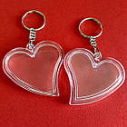 Акрилові брелоки "Серце", заготовки брелоків з кільцем та ланцюжком. Фото 47х47 мм, фото 7