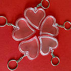 Акрилові брелоки "Серце", заготовки брелоків з кільцем та ланцюжком. Фото 47х47 мм, фото 2