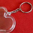 Акрилові брелоки "Серце", заготовки брелоків з кільцем та ланцюжком. Фото 47х47 мм, фото 8