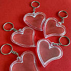 Акрилові брелоки "Серце", заготовки брелоків з кільцем та ланцюжком. Фото 47х47 мм, фото 9