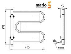 Сушарка для рушників електрична MARIO Ласо — I 515 x 485 поворотна, фото 3