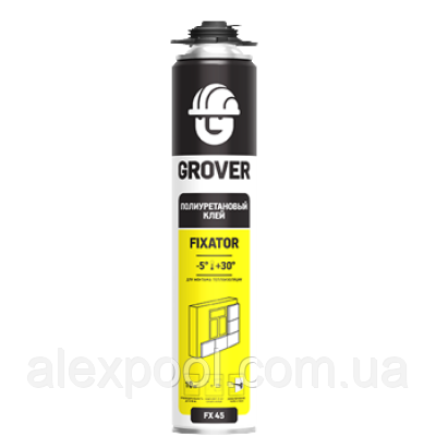 Клей-піна GROVER FX45 поліуретанова для монтажу теплоізоляції, 0,718 л