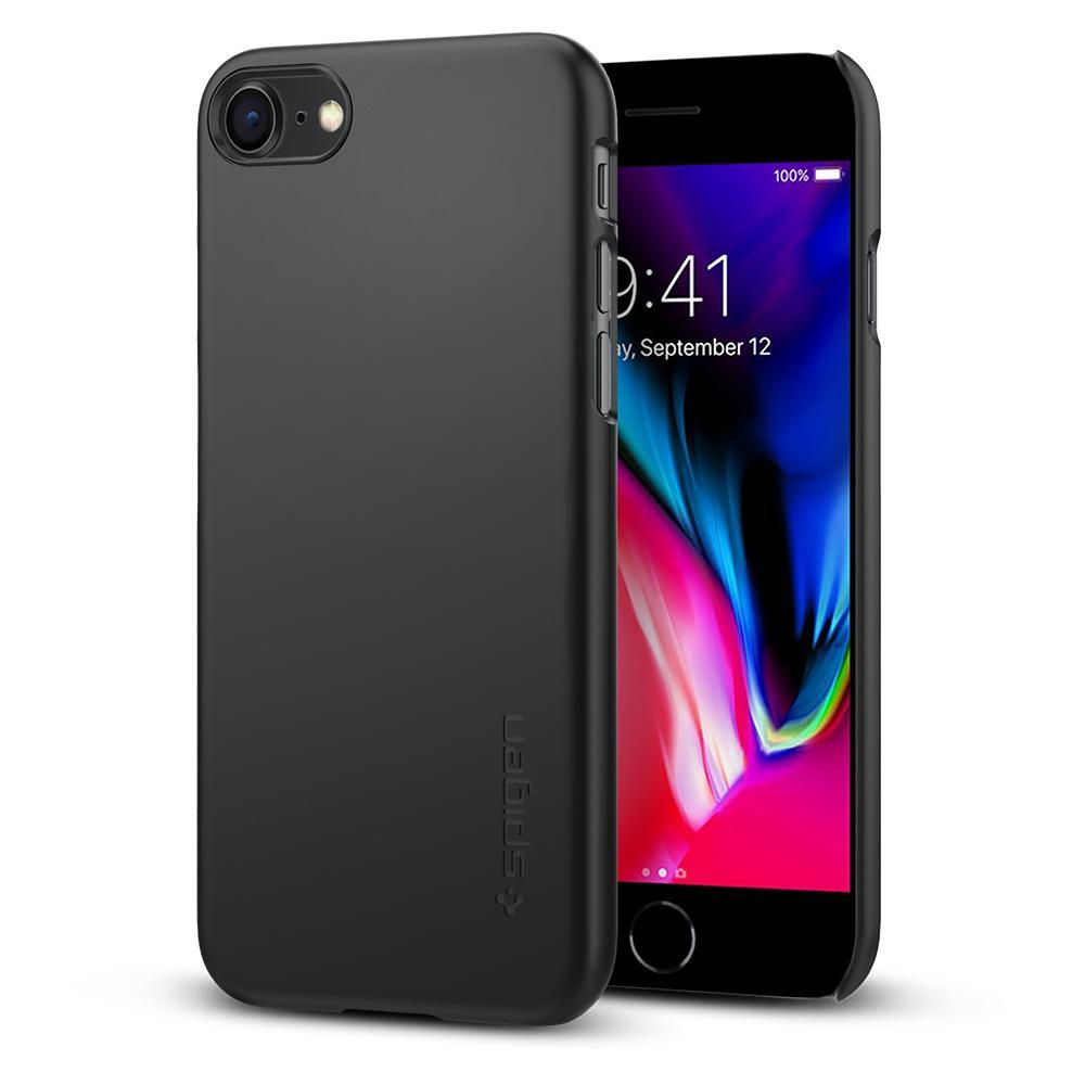Чохол Spigen для iPhone SE 2020/8/7 Thin Fit, Black (054CS22208), фото 1