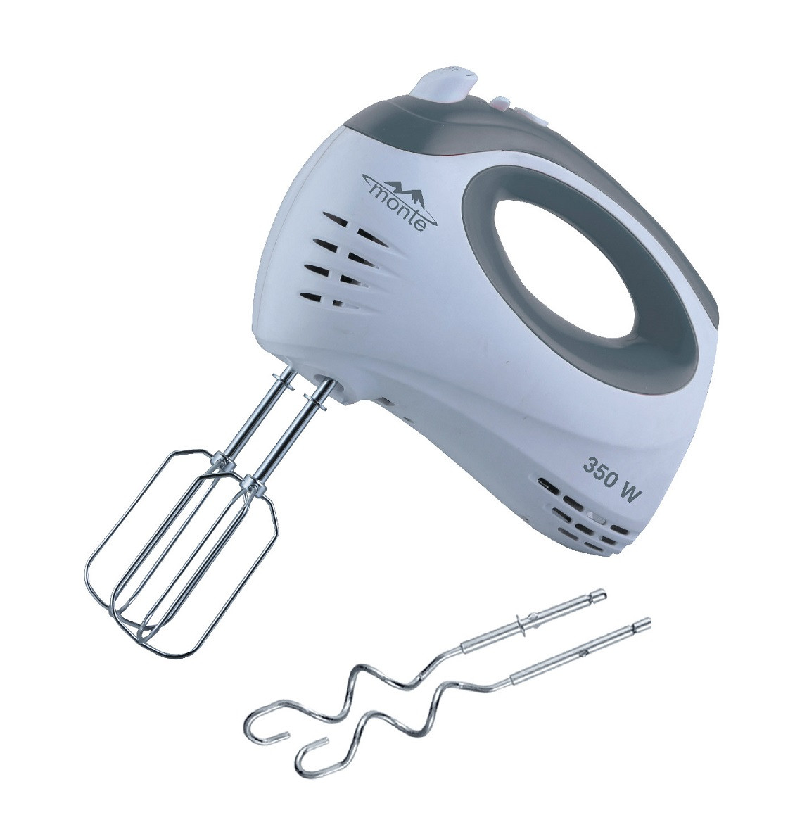 Міксер ручний Monte MT-2004G 350Вт з насадками для тіста та збивання, режим Турбо, фото 1