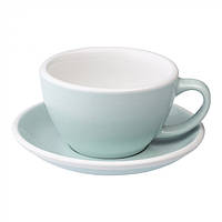 Чашка і блюдце для капучино Loveramics Egg Cappuccino Cup & Saucer River Blue, 200 мл