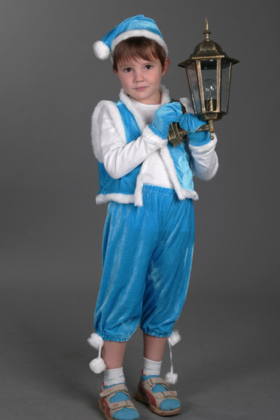 Карнавальний костюм Гномік блакитний, костюм Гнома, Новий рік, Январ, Декабр для дітей, Гном 104
