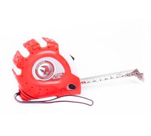 Рулетка з фіксатором 10м х 25мм "Супер Магніт" Intertool МТ-0310