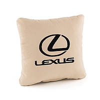 Автомобильная подушка декоративная с логотипом Lexus Лексус флок