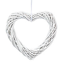 Плетена основа для квіткових композицій "Серце" 40 см (універсальний декор-елемент)