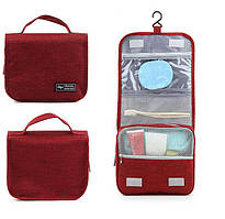 Дорожній органайзер для косметики Travel wash bag. Бордовий