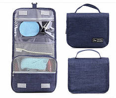 Дорожній органайзер для косметики Travel wash bag. Синій