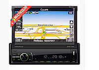 АВТОМАГНИТОЛА SHUTTLE 7060 1DIN ВЫЕЗДНОЙ ЭКРАН(c ТВ-тюнером, Bluetooth и GPS)Multicolor (Navitel map)