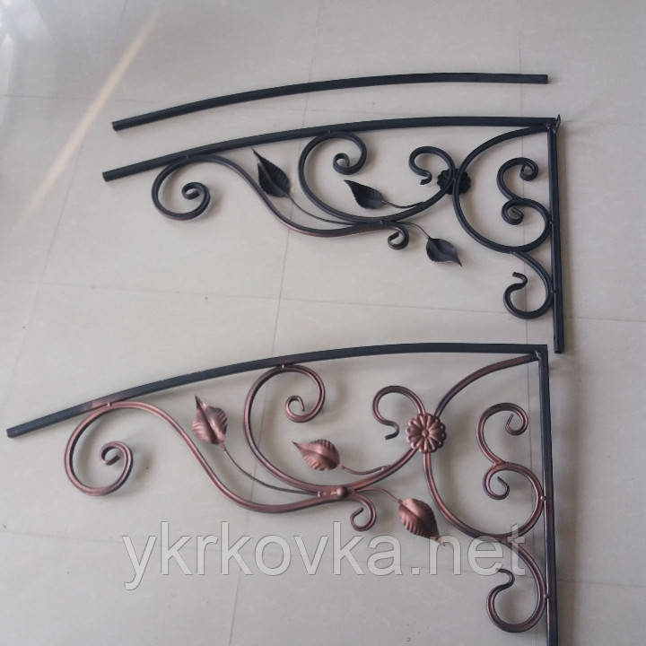 Навіс кований каркас боковини 2 шт. 120 см, фото 1