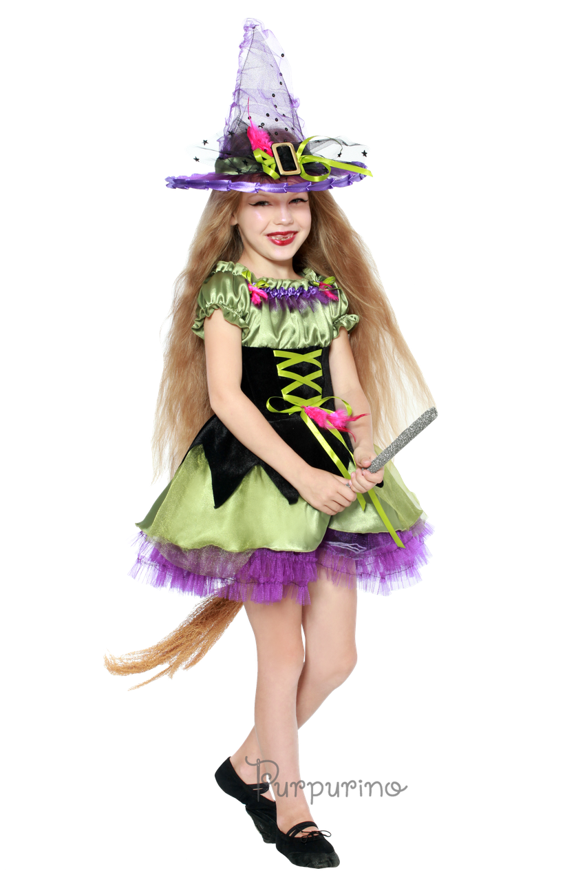 Дитячий карнавальний костюм для дівчинки ВЕДЬМОКІСТЬ код 2059 28