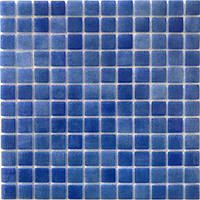 Голубая мозаика для ванны Glass Mosaik HVZ-138