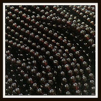 Бусини куля 6 мм колір натуральний гранат (140-145 шт. у нитці)