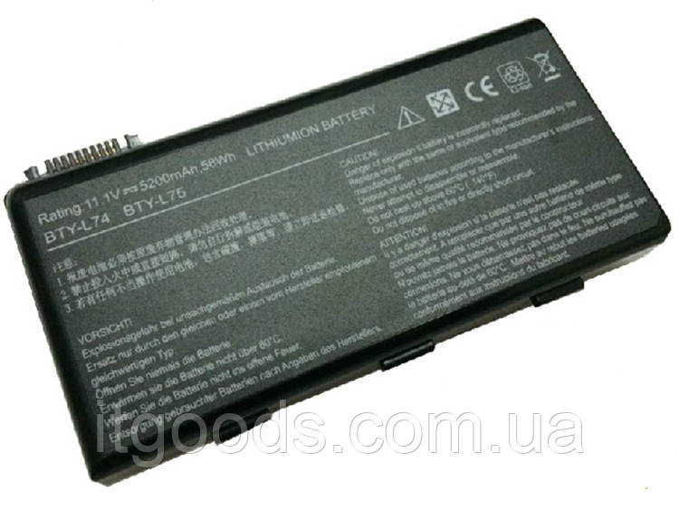 Аккумулятор / АКБ / батарея MSI BTY-L74 BTY-L75 A5000 A6000 CX600 CX700 A500 CR600 CR620 CR700 - фото 1 - id-p66846366