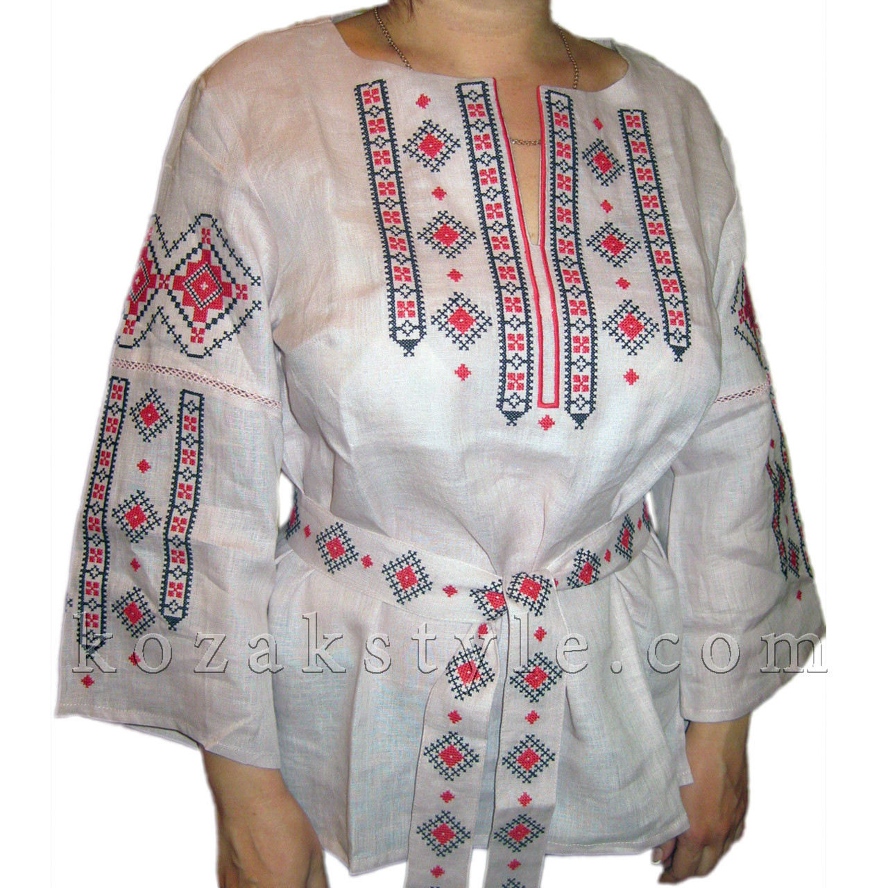 Традиційна жіноча вишиванка лілова