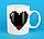 Чашка хамелеон серце, like, лайк, фото 5