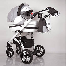 Всесезонна дитяча коляска 2 в 1 "MACAN" White-Grey