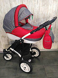 Дитяча коляска LOREX REMIX універсальна сіро-червона