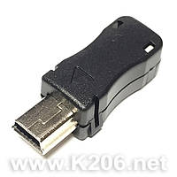 USB B MINI-K/BLACK Разъем: USB-B; Mini Вилка; на Кабель Под Пайку с ...