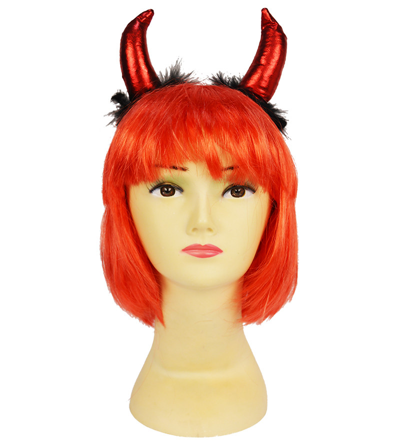 Червоні ріжки halloween оригінальний подарунок прикольний, фото 1