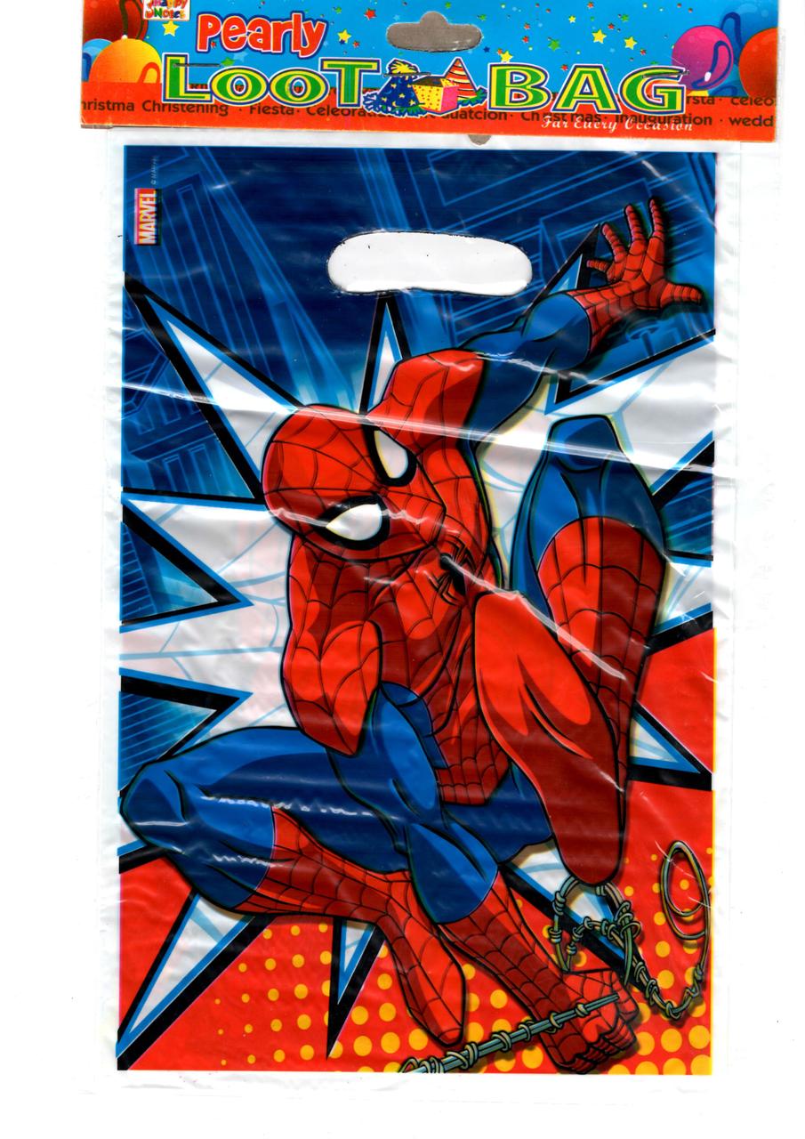 Пакети подарункові "Людина-павук", 10 штук