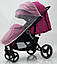 Дитяча прогулянкова коляска Panamera C689 Pink, дощовик, москітка, фото 8