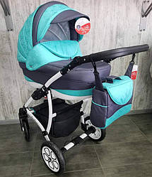Універсальна дитяча коляска 2 в 1 "AVALON" Grey-Blue
