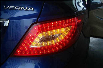 Ліхтарі Hyundai Accent RB тюнінг led оптика
