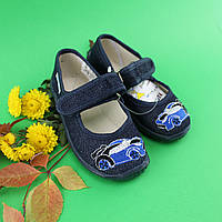 Дитячі Тапочки оптом для садка хлопчик текстильні туфлі Vitaliya Віталія Україна розмір 23 по 27