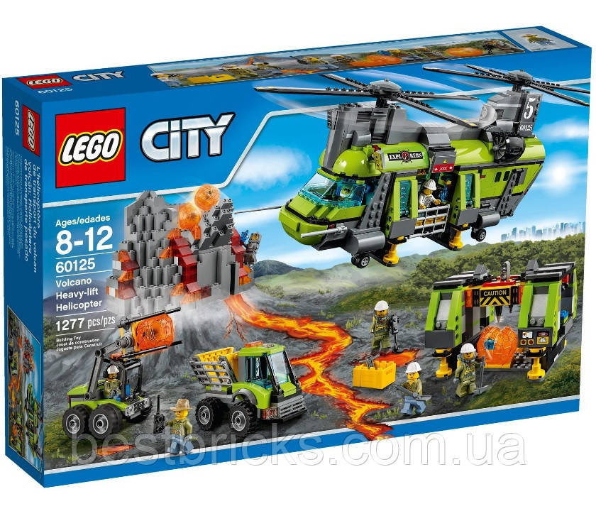 Lego City Грузовою Вертоліт Дослідників Вулканів 60125