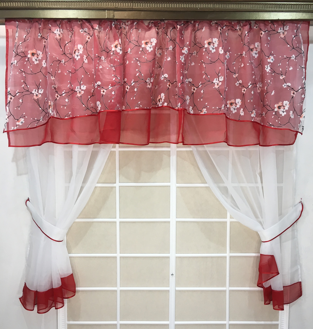 Кухонні штори "Вілея", Червона