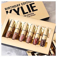 Набор жидких помад Kylie Birthday Edition Matte Liquid Lipstick 6 цветов (В наличии набор А)