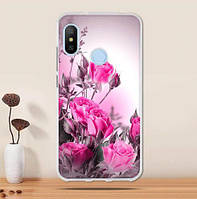 Силиконовый чехол для Xiaomi Redmi Mi A2 lite с рисунком розовые розы