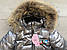 Вау! Гарна та модна подовжена зимова куртка "ЕКСКЛЮЗИВ" з помпонами110-146/натуральне хутро/срібне, фото 3
