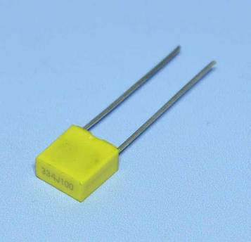Конденсатор 0.33µF 100V, MKT 5% прямокутний, Китай
