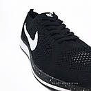 Чоловічі кросівки Nike Flyknit Racer black & white 44, фото 3