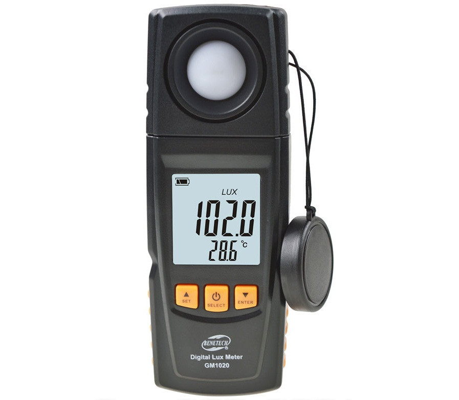 Люксметр Benetech GM1020 (0-200 000 Lx) з USB-інтерфейсом і повертається фотодатчиком в кейсі (mdr_5278), фото 1
