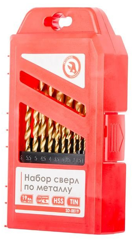 Набір свердел по металу HSS 19 шт 1-10 мм INTERTOOL SD-0019, фото 3