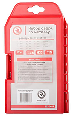 Набір свердел по металу HSS 19 шт 1-10 мм INTERTOOL SD-0019, фото 4