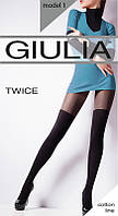 Жіночі колготки комбіновані з бавовною "Giulia"