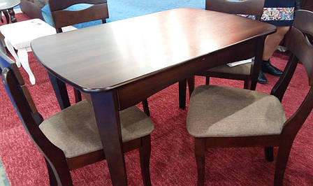 Обідній стіл для маленької кухні Челсі Модуль Люкс, темний горіх, фото 2