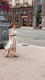 Сучасна лляна максі-сукня з українським орнаментом, фото 4