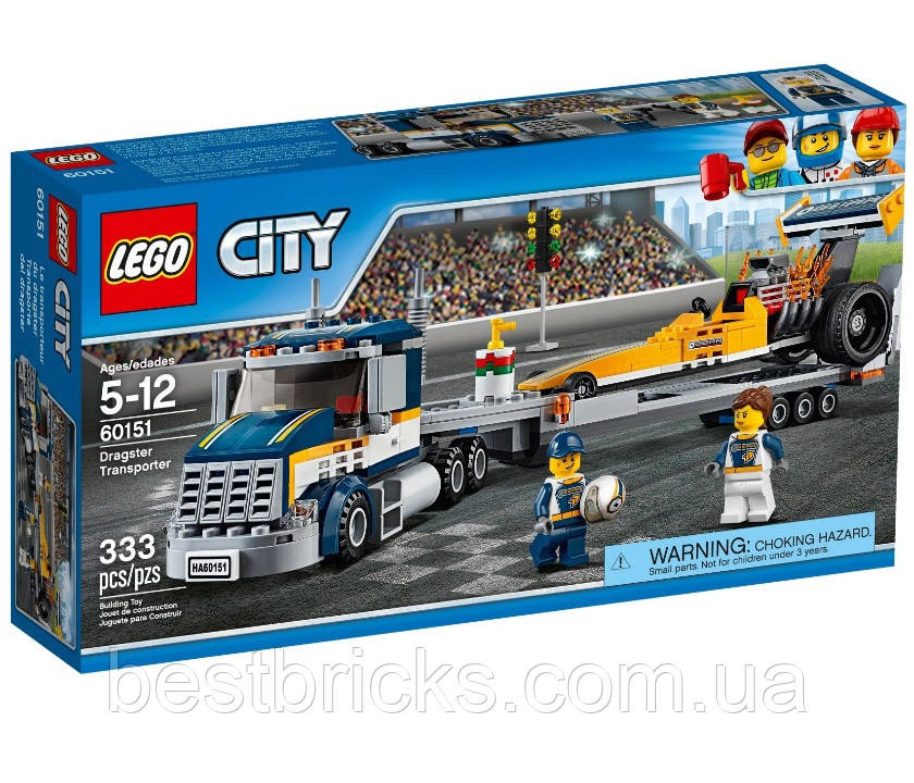 Lego City Вантажівка для перевезення драгстера 60151