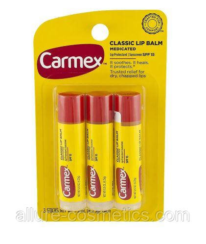 Набір бальзамів для губ Carmex original помадка 3 шт