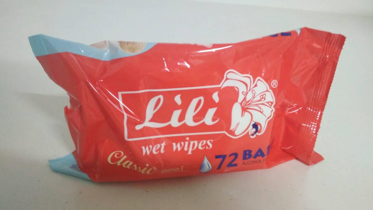 Волога серветка 72шт Lili "Без запаху" (1 пач.)