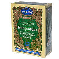 Зеленый байховый крупнолистовой чай Twistea Gunpowder (Ганпаудер) 200г