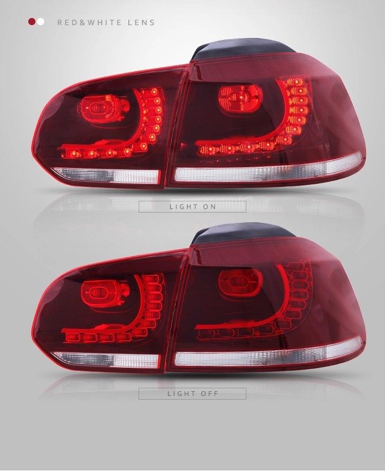 Фонари VW Golf 6 тюнинг led оптика стиль R20 (красная) - фото 1 - id-p800504394